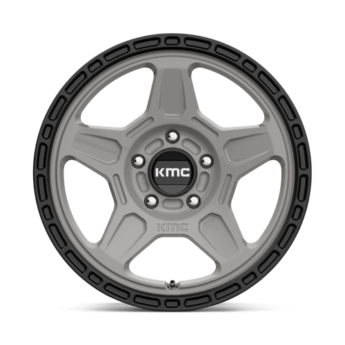 KMC Wheels Km721 Alpine 16x7 5x114.3 15 72.56 Gris Satiné Avec Lèvre Noire