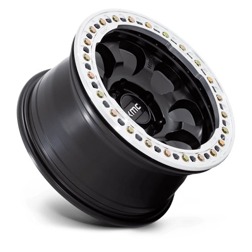 KMC Km237 Riot Beadlock 17x8.5 6x139.7 0 108 Satin Black With Machined Ring