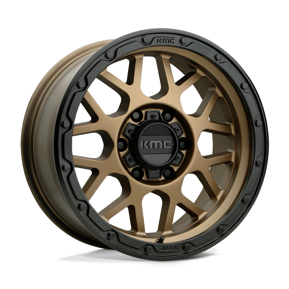 KMC Wheels Km535 Grenade Tout-terrain 17x9 6x135 -12 87.1 Bronze Mat Lèvre Noir Mat