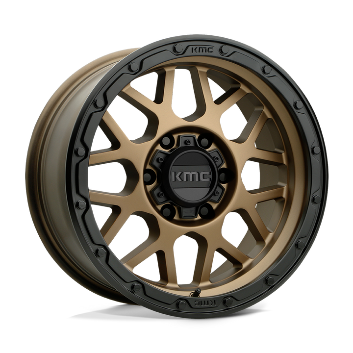 KMC Wheels Km535 Grenade Tout-terrain 17x9 6x135 -12 87.1 Bronze Mat Lèvre Noir Mat