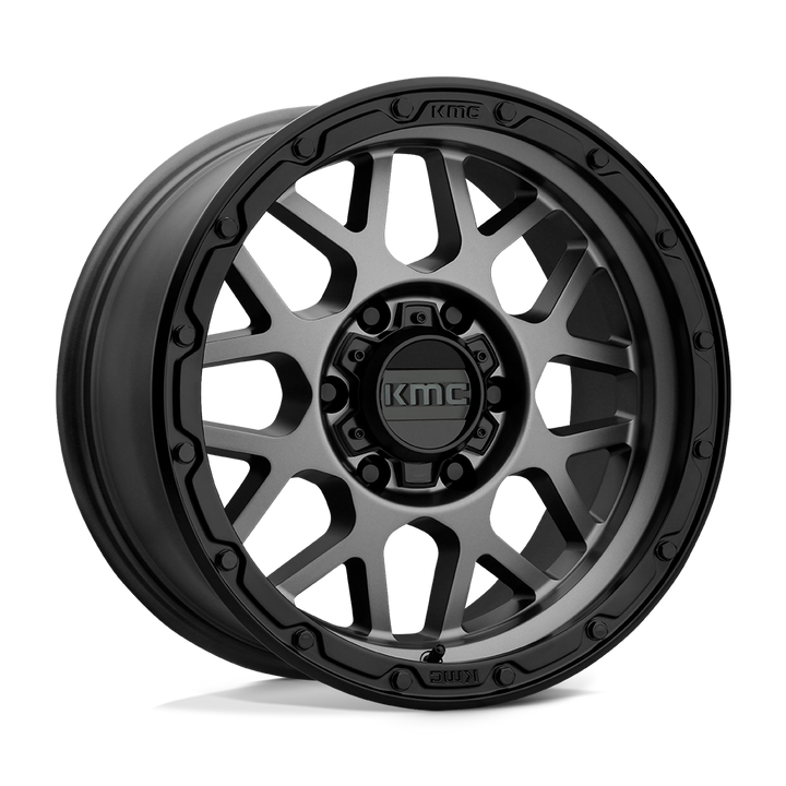 KMC Wheels Km535 Grenade Off-road 17x9 6x139.7 -12 106.1 Matte Gray Matte Black Lip