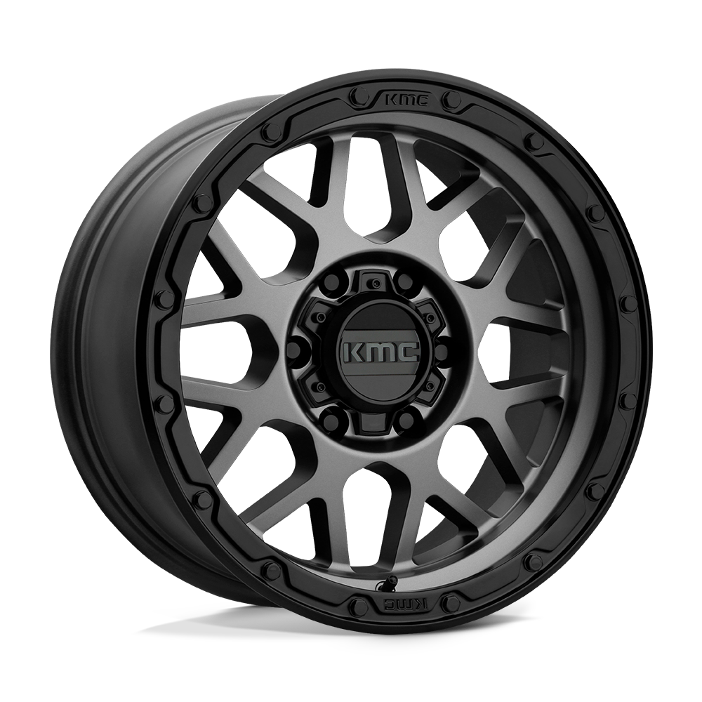 KMC Wheels Km535 Grenade Off-road 17x9 6x135 -12 87.1 Matte Gray Matte Black Lip