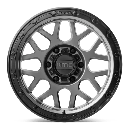 KMC Wheels Km535 Grenade Tout-terrain 17x8.5 6x120 0 66.9 Gris Mat Lèvre Noir Mat