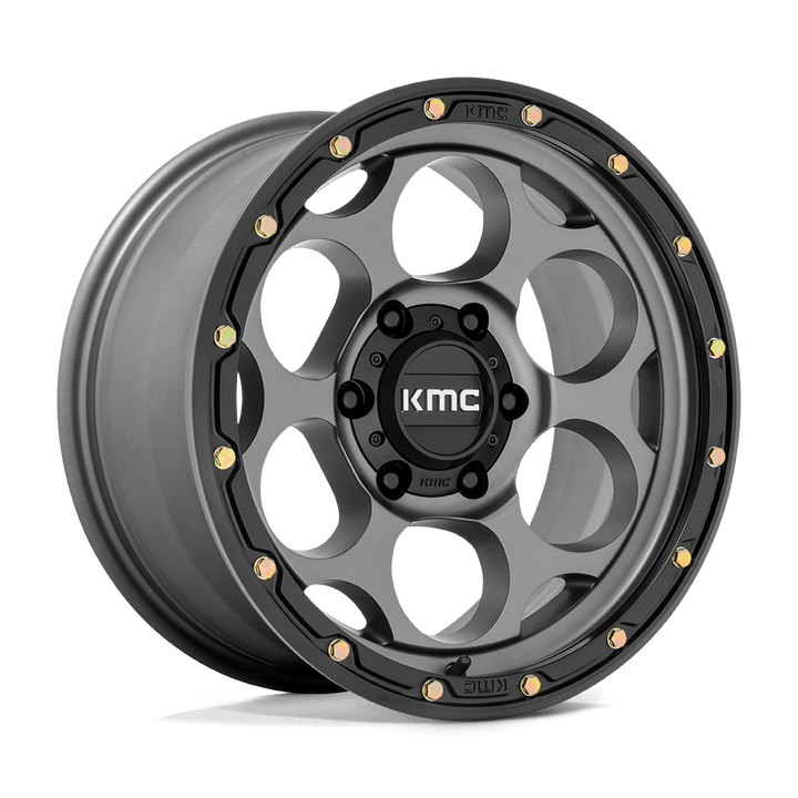 KMC Wheels Km541 Dirty Harry 17x8.5 6x114.3 18 66.06 Gris Satiné Avec Lèvre Noire