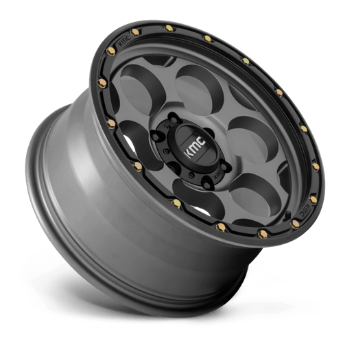 KMC Wheels Km541 Dirty Harry 17x9 6x139.7 -12 106.1 Satin Gray With Black Lip