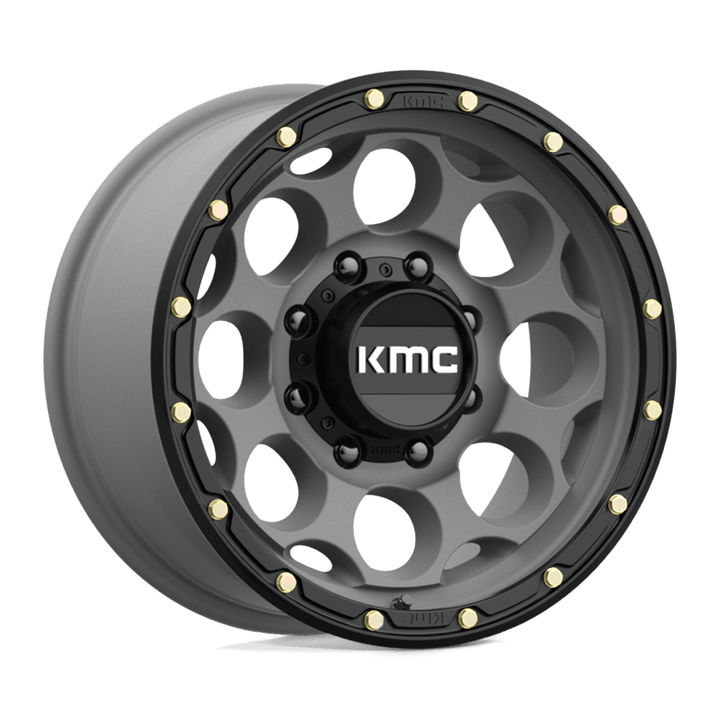 KMC Wheels Km541 Dirty Harry 17x8.5 8x165.1 0 125.1 Gris Satiné Avec Lèvre Noire