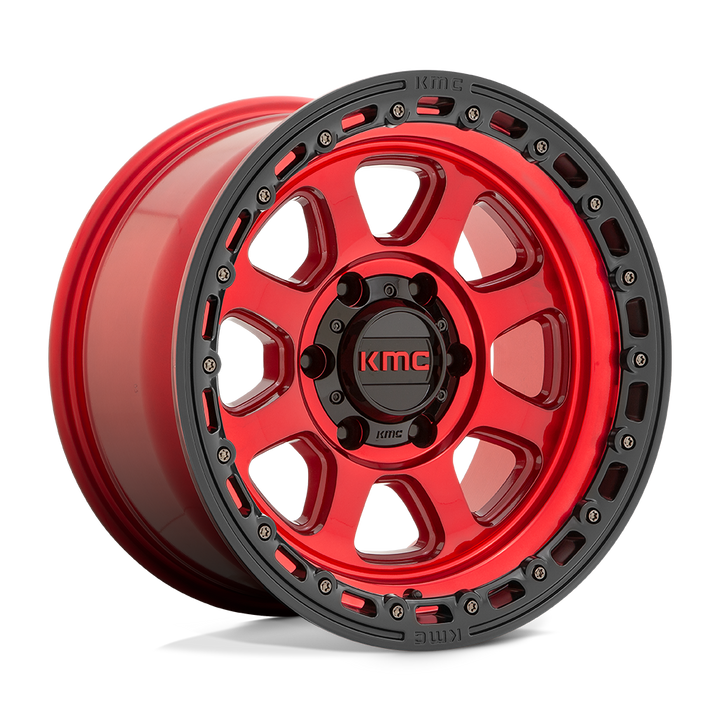 KMC Wheels Km548 Chase 20x9 6x135 18 87.1 Candy Red With Black Lip