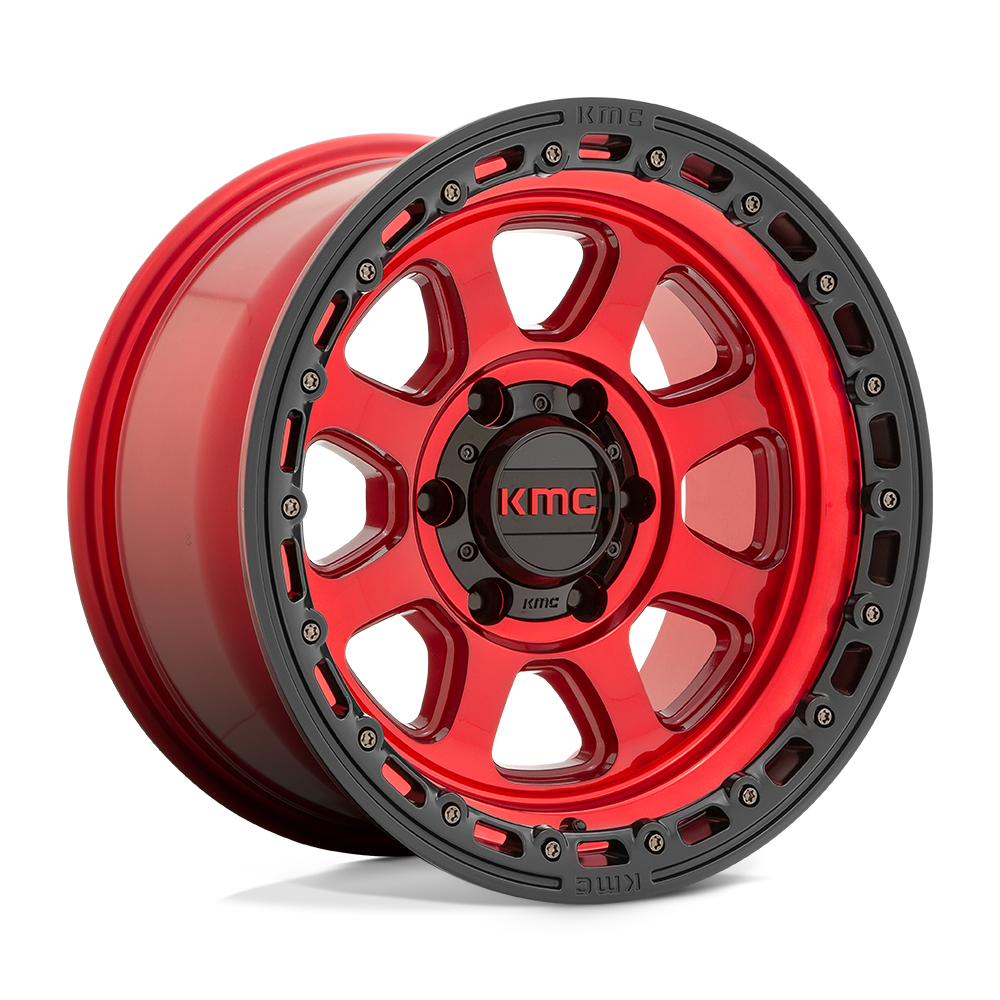 KMC Wheels Km548 Chase 20x9 6x139.7 0 106.1 Candy Red With Black Lip