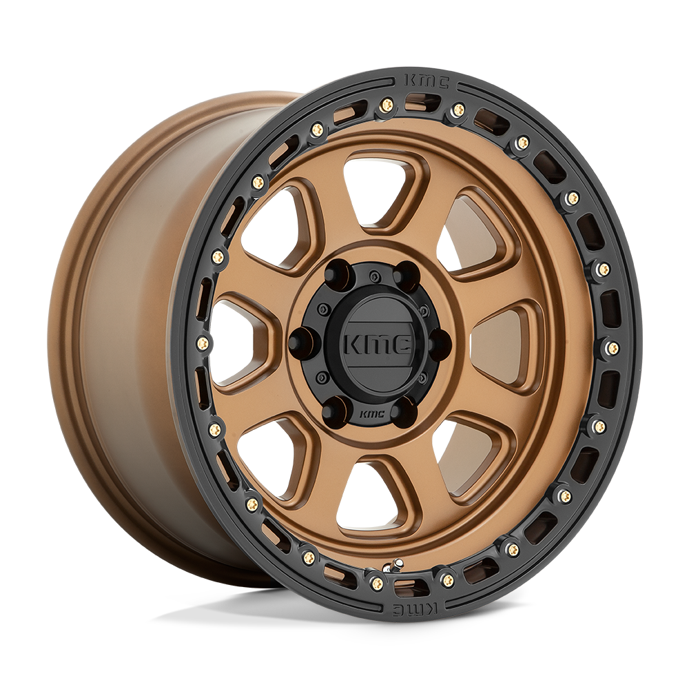 KMC Wheels Km548 Chase 17x9 5x127 0 71.5 Matte Bronze With Black Lip