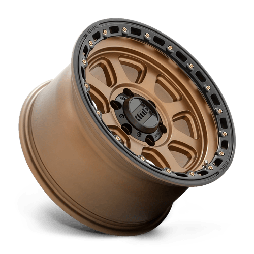 KMC Wheels Km548 Chase 17x9 6x139.7 0 106.1 Bronze Mat Avec Lèvre Noire