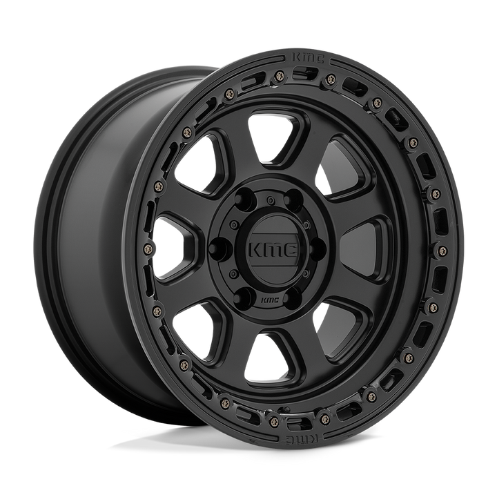 KMC Km548 Chase 18x9 8x180 0 124.2 Satin Black With Gloss Black Lip