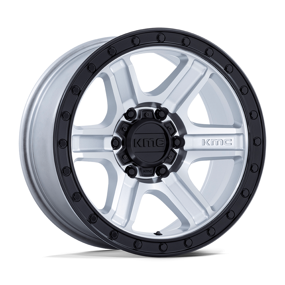 KMC Km551 Outrun 17x8.5 6x139.7 -10 106.1 Usiné avec lèvre noire brillante