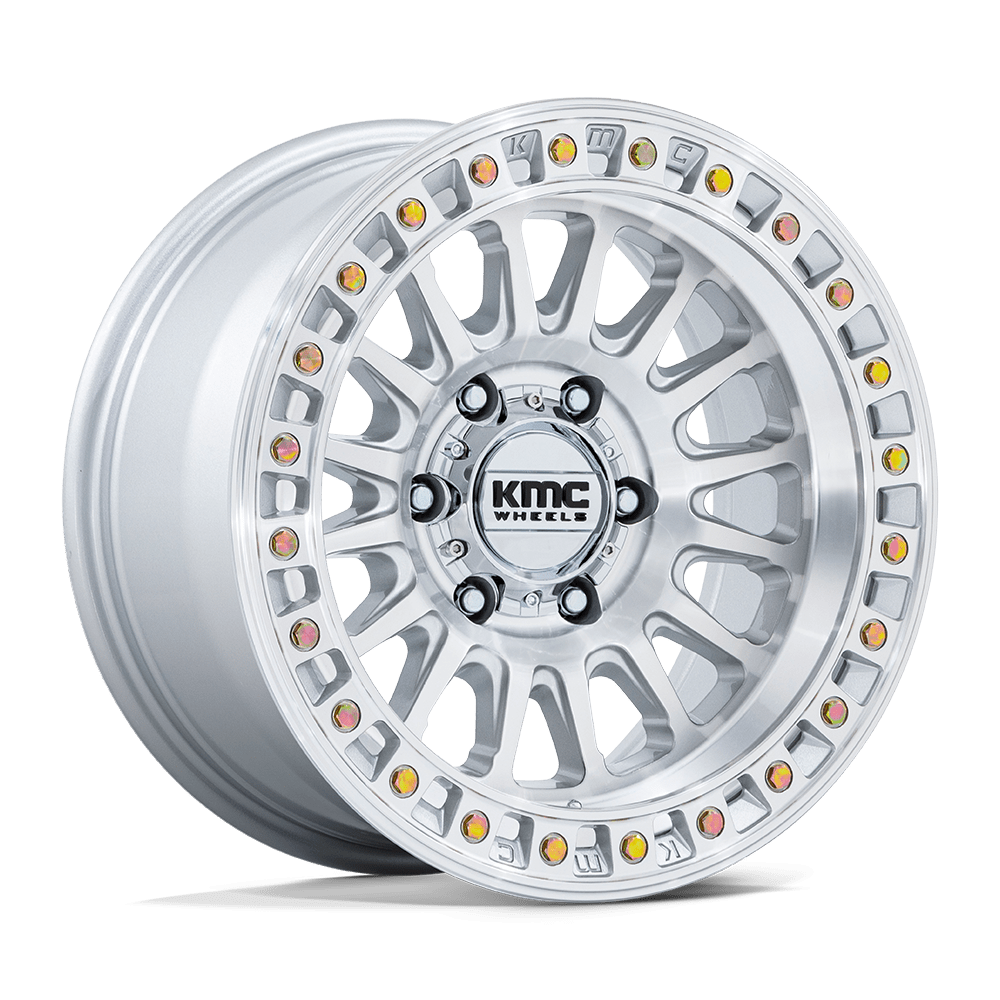 KMC Km552 Ims 18x9 5x127 30 71.5 Gloss Silver Machined Face