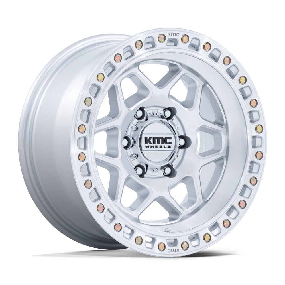 KMC Km553 Torx 17x8.5 5x127 0 71.5 Gloss Silver Machined Face