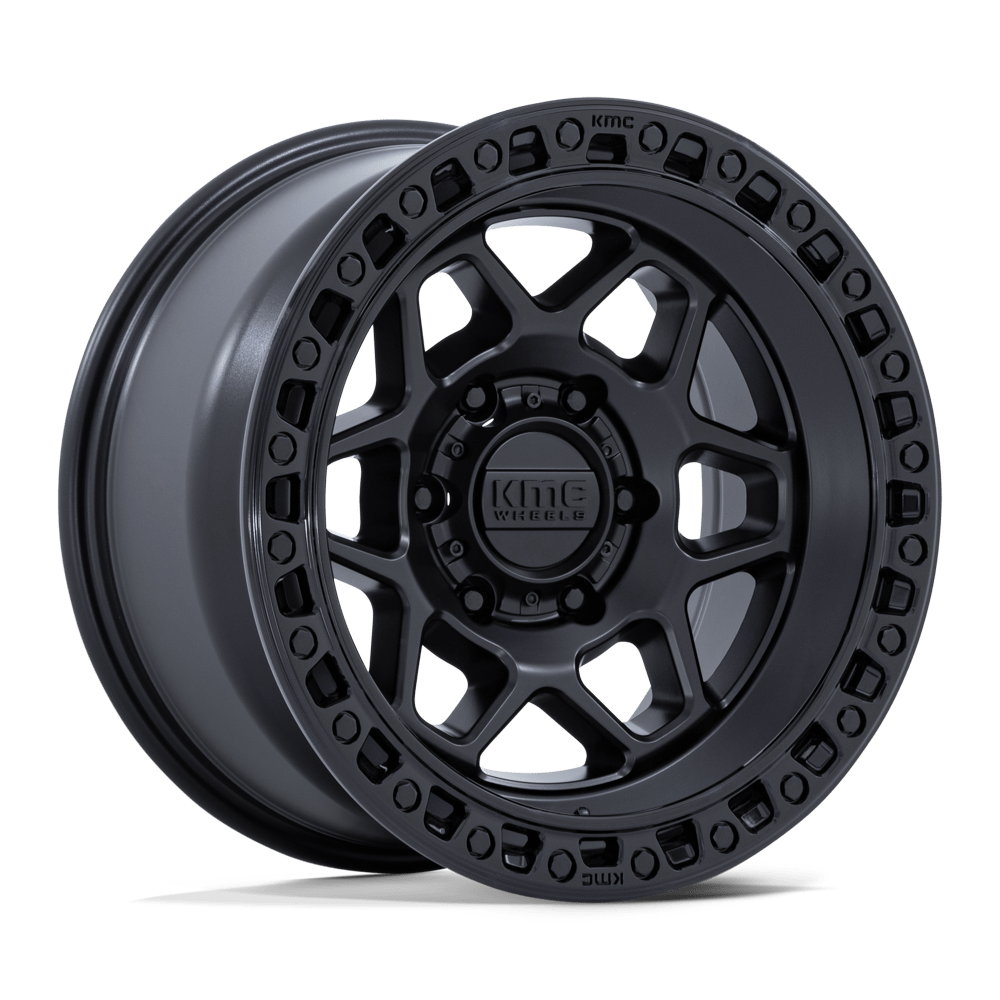 KMC Km553 Torx 17x9 5x127 -12 71.5 Matte Black Gloss Black Lip