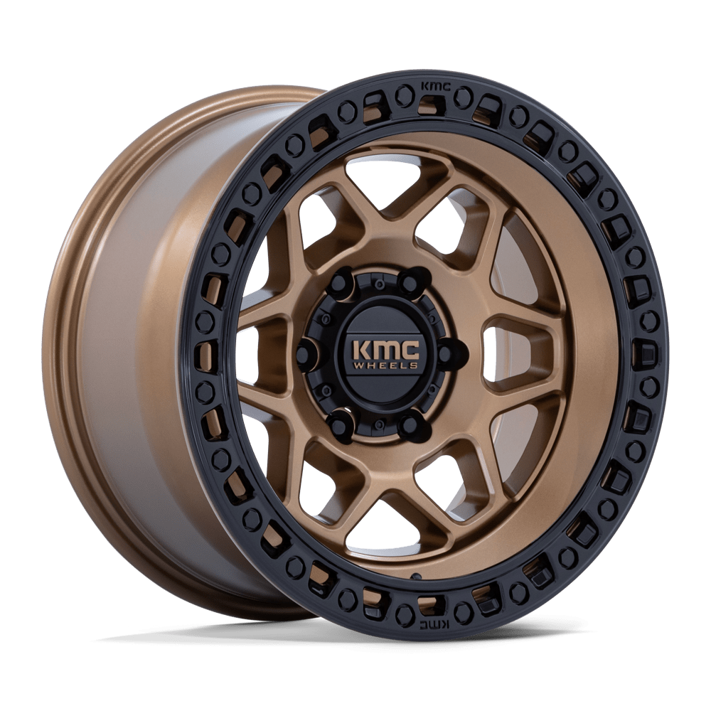 KMC Km553 Torx 17x9 5x127 -12 71.5 Matte Bronze W Gloss Black Lip