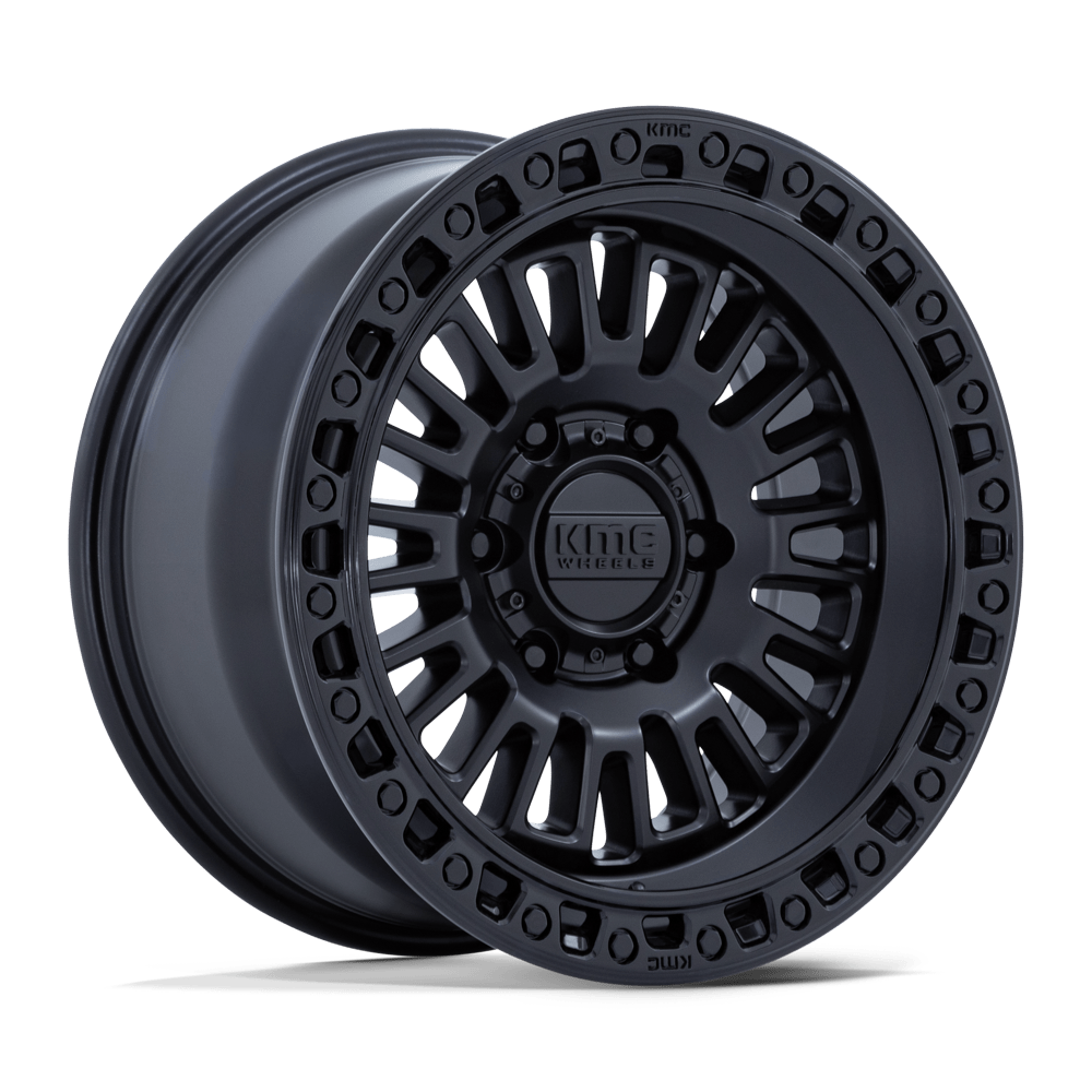 KMC Km554 Aztec 17x8.5 6x114.3 0 66.06 Matte Black Gloss Black Lip