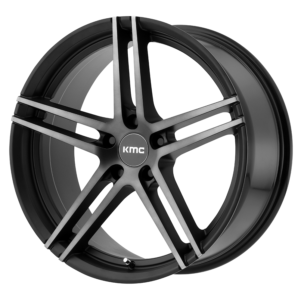 KMC Wheels Km703 Monophonic 20x10 5x112 45 66.56 Satin Black Titanium Black Face