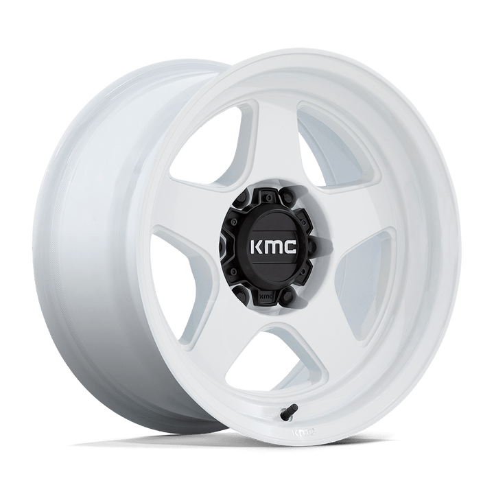 KMC Km728 Lobo 17x8.5 6x135 -10 87.1 Blanc Brillant