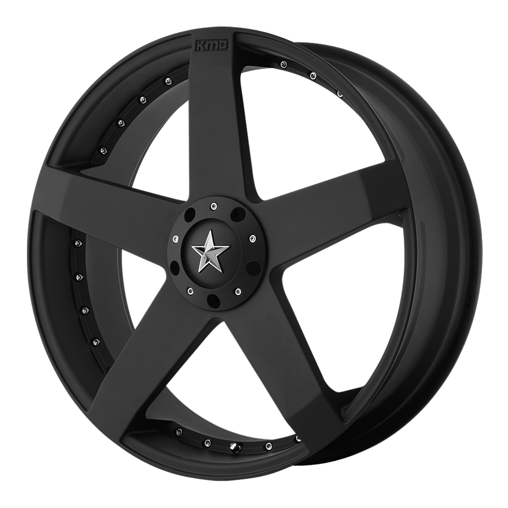 KMC Wheels Km775 Rockstar Car 17x7.5 5x115 / 5x120 21 74.1 Matte Black