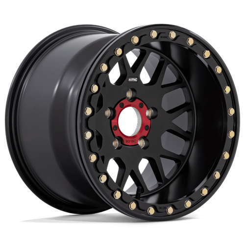 KMC WHEELS POWERSPORTS KS235 GRENADE BEADLOCK 15X10 4X156 0 132 SATIN BLACK