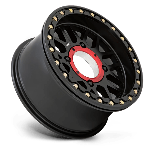 KMC WHEELS POWERSPORTS KS235 GRENADE BEADLOCK 15X7 4X137 10 112.1 SATIN BLACK