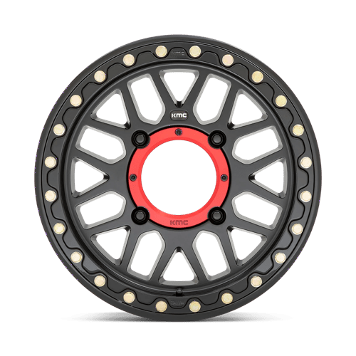 KMC WHEELS POWERSPORTS KS235 GRENADE BEADLOCK 15X7 4X110 10 86 SATIN BLACK