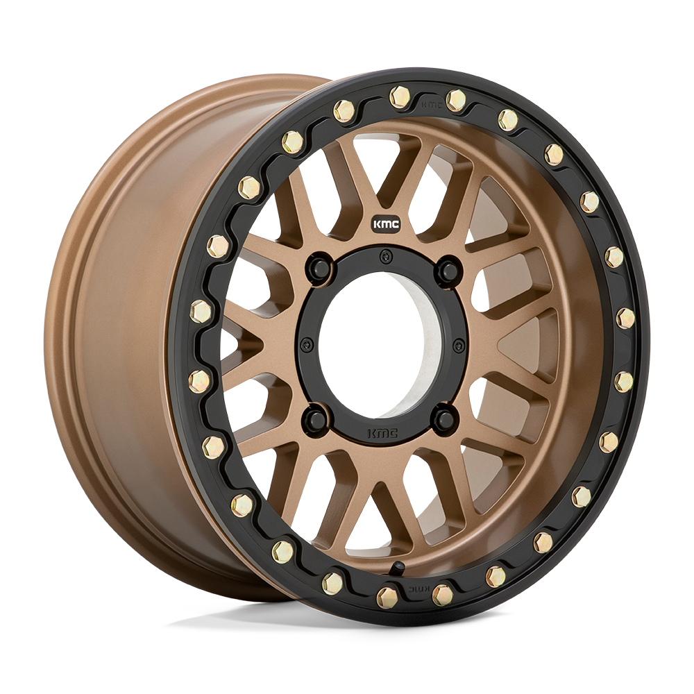KMC WHEELS POWERSPORTS KS235 GRENADE BEADLOCK 15X6 4X156 38 132 SATIN BRONZE