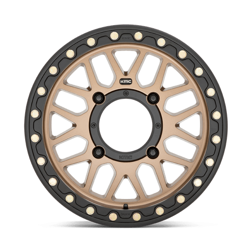 KMC WHEELS POWERSPORTS KS235 GRENADE BEADLOCK 15X7 4X137 10 112.1 BRONZE SATINÉ