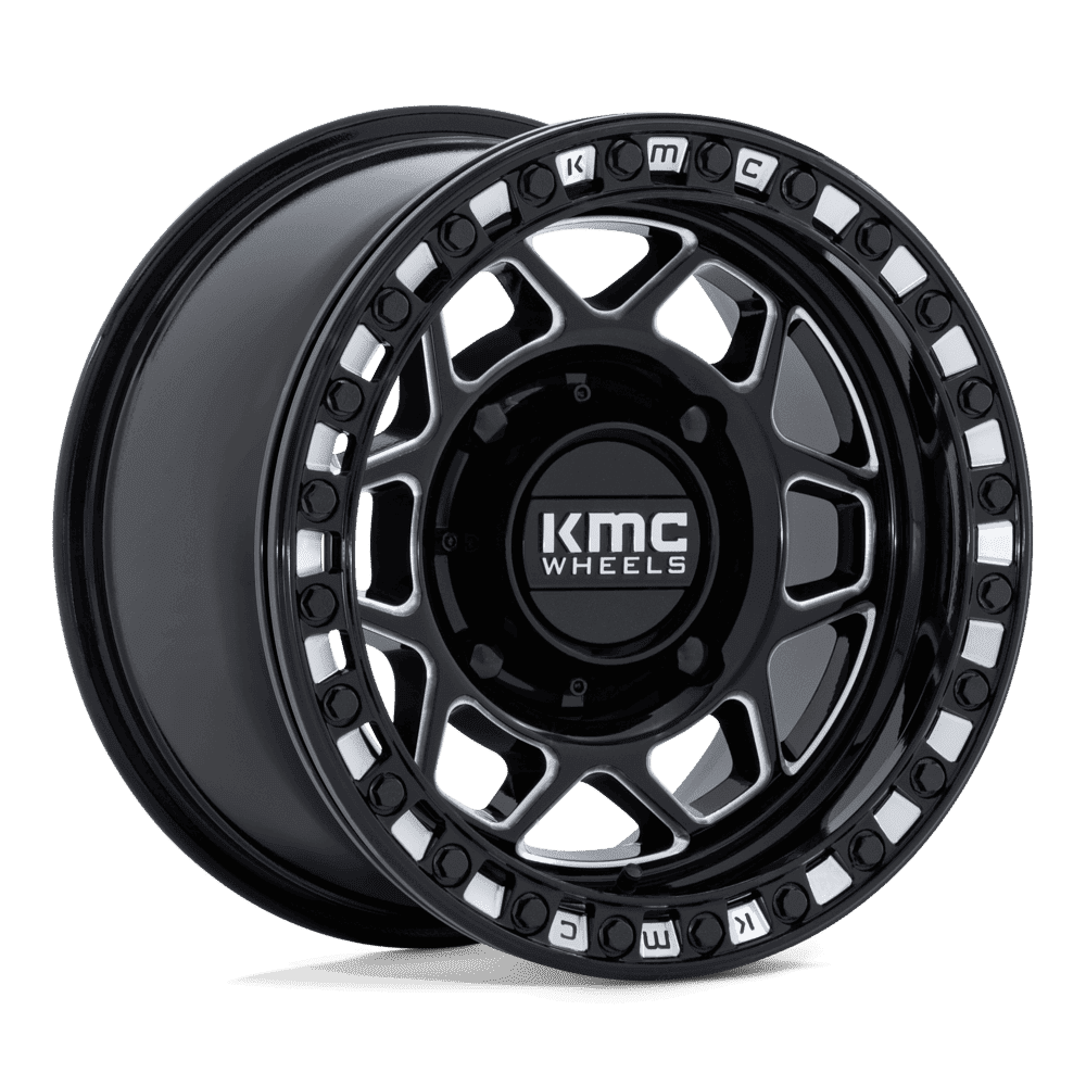 KMC Powersports Ks241 Torx Utv Beadlock 15x7 4x156 38 115.1 Gloss Black Milled