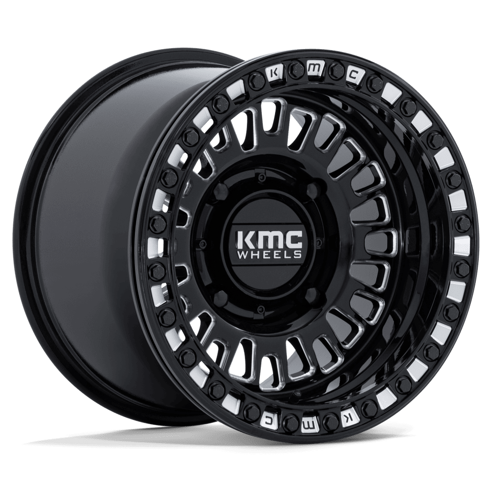 KMC Powersports Ks242 Aztec Utv Beadlock 15x7 4x156 38 115.1 Gloss Black Milled