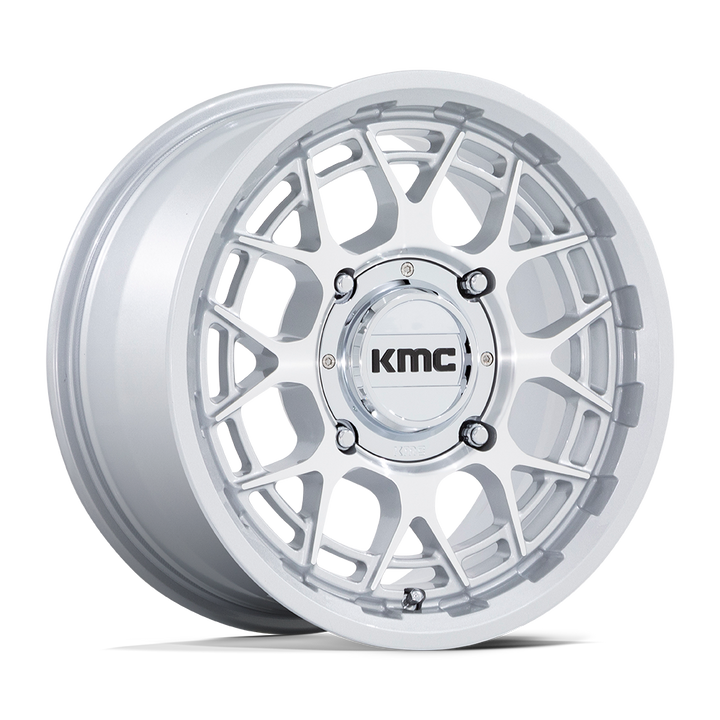 KMC Powersports Ks139 Technic UTV 15x7 4x156 38 115.1 Argent brillant usiné