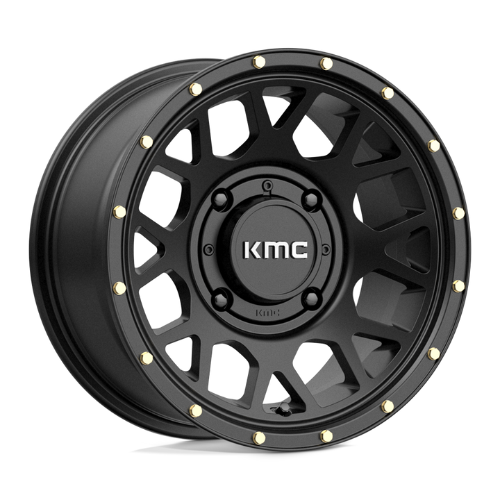KMC WHEELS POWERSPORTS KS135 GRENADE 14X7 4X137 10 112.1 SATIN BLACK