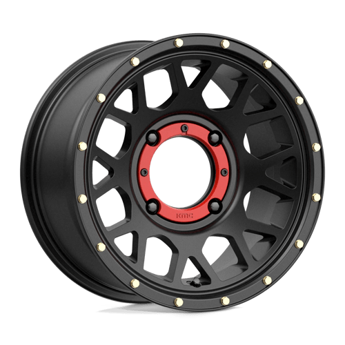 KMC WHEELS POWERSPORTS KS135 GRENADE 14X7 4X137 10 112.1 SATIN BLACK