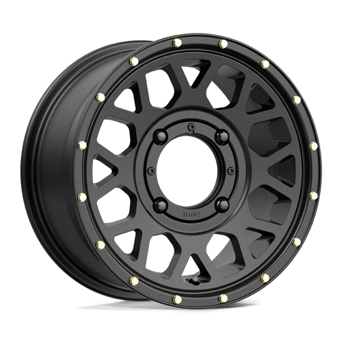 KMC WHEELS POWERSPORTS KS135 GRENADE 14X7 4X137 38 112.1 SATIN BLACK