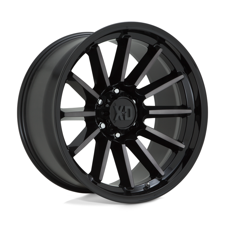 XD Wheels Xd855 Luxe 20x10 5x127 -18 71,5 Noir Brillant Usiné Avec Teinte Grise