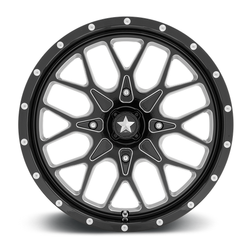 MSA Offroad Wheels M45 Portal 18x7 4x137 0 112.1 Noir Brillant Fraisé