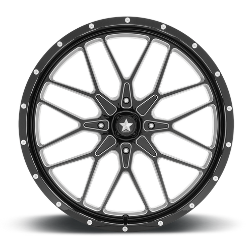 MSA Offroad Wheels M45 Portal 24x7 4x137 0 112.1 Noir Brillant Fraisé