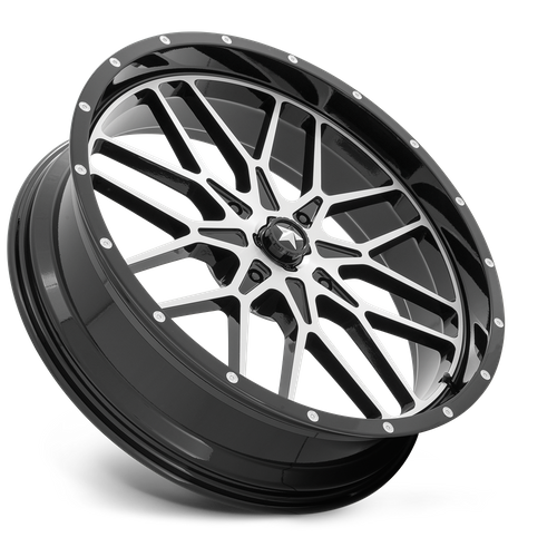 MSA Offroad Wheels M45 Portal 24x7 4x137 0 112.1 Gloss Black Machined