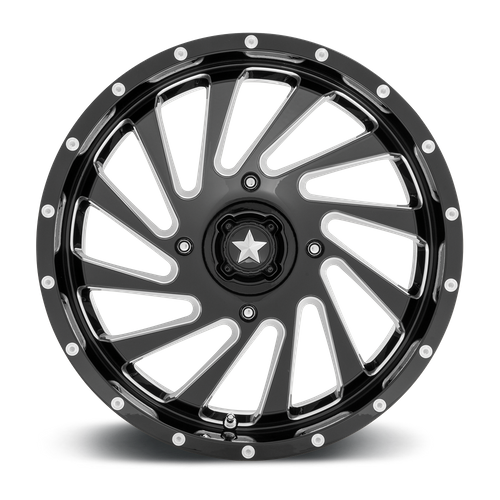 MSA Offroad Wheels M46 Blade 18x7 4x156 0 115.1 Noir Brillant Fraisé