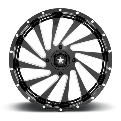 MSA Offroad Wheels M46 Blade 22x7 4x137 0 112.1 Noir Brillant Fraisé