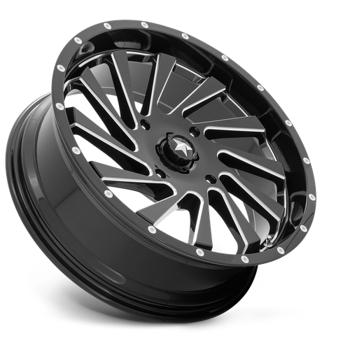 MSA Offroad Wheels M46 Blade 20x7 4x110 0 86 Noir Brillant Fraisé