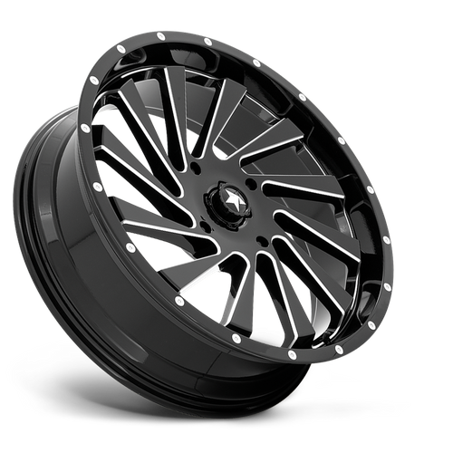 MSA Offroad Wheels M46 Blade 22x7 4x156 0 115.1 Gloss Black Milled