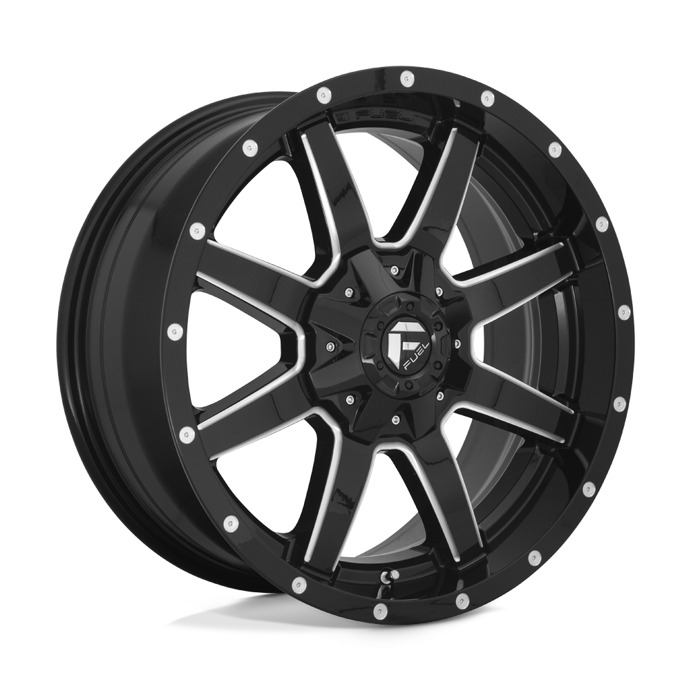 CARBURANT TOUT-TERRAIN D610 MAVERICK 20X10 5X139.7 / 5X150 -18 110.1 NOIR BRILLANT FRAISÉ
