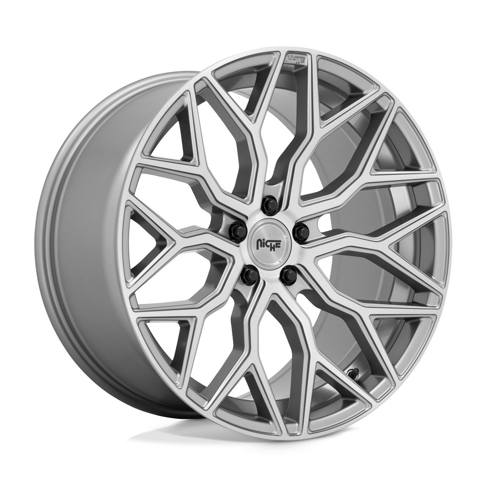 Niche 1pc M265 Mazzanti 20x9 5x120 35 72.56 Anthracite Brushed Tint Clear