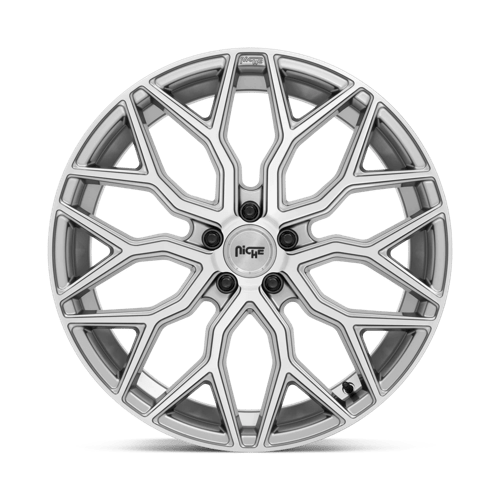 Niche 1pc M265 Mazzanti 20x10.5 5x114.3 40 72.56 Anthracite Brushed Tint Clear