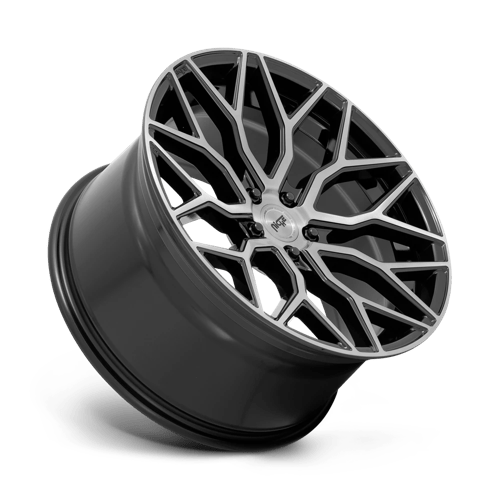 Niche 1pc M262 Mazzanti 20x10.5 5x112 40 66.56 Noir Brillant Face Brossée