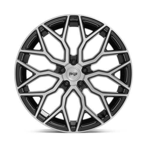 Niche 1pc M262 Mazzanti 19x9.5 5x120 35 72.56 Noir Brillant Face Brossée