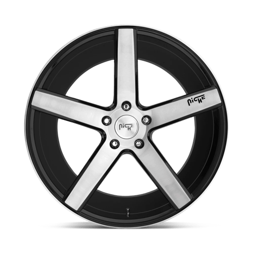 Niche 1pc M124 Milan 22x9 5x114.3 38 72.56 Gloss Black Brushed
