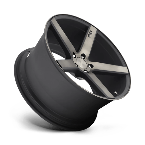 Niche 1pc M134 Milan 20x8.5 5x108 40 63.36 Matte Black Machined With Double Dark Tint